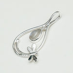 Dragonfly Pendent With Rainbow Moonstone In 925 Sterling Silver