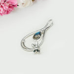 Dragonfly Pendent With Sodalite Gemstone In 925 Sterling Silver