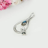 Dragonfly Pendent With Sodalite Gemstone In 925 Sterling Silver