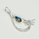 Dragonfly Pendent With Sodalite Gemstone In 925 Sterling Silver