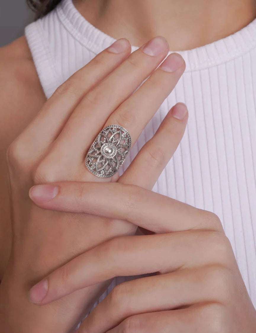 Dridha Antique Bold Rings in 925 Stering Silver DM501