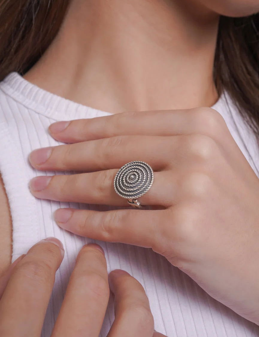 Dridha Antique Bold Rings in 925 Sterling Silver DM503