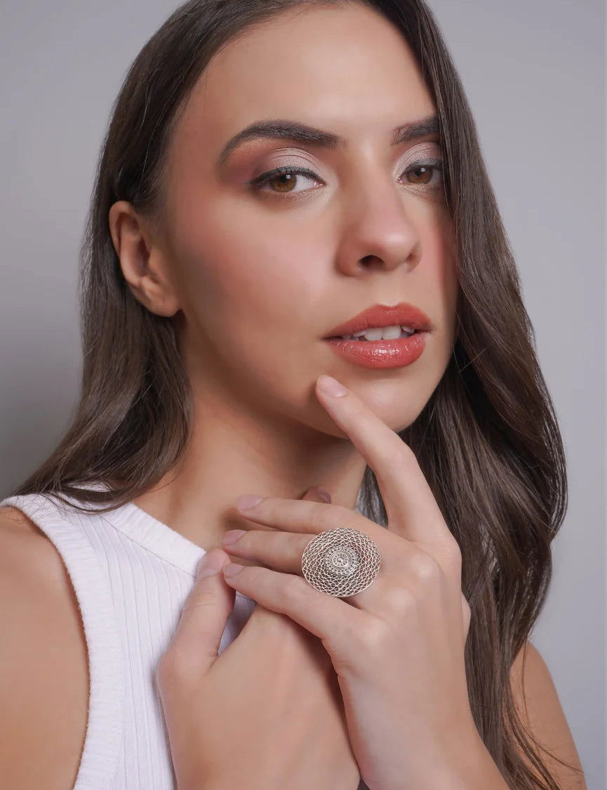 Dridha Antique Bold Rings in 925 Sterling Silver DM504