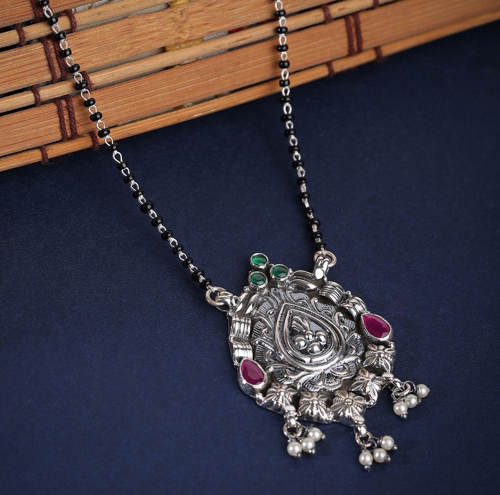 Dridha Antique Mangalsutra in 925 Sterling Silver DM101
