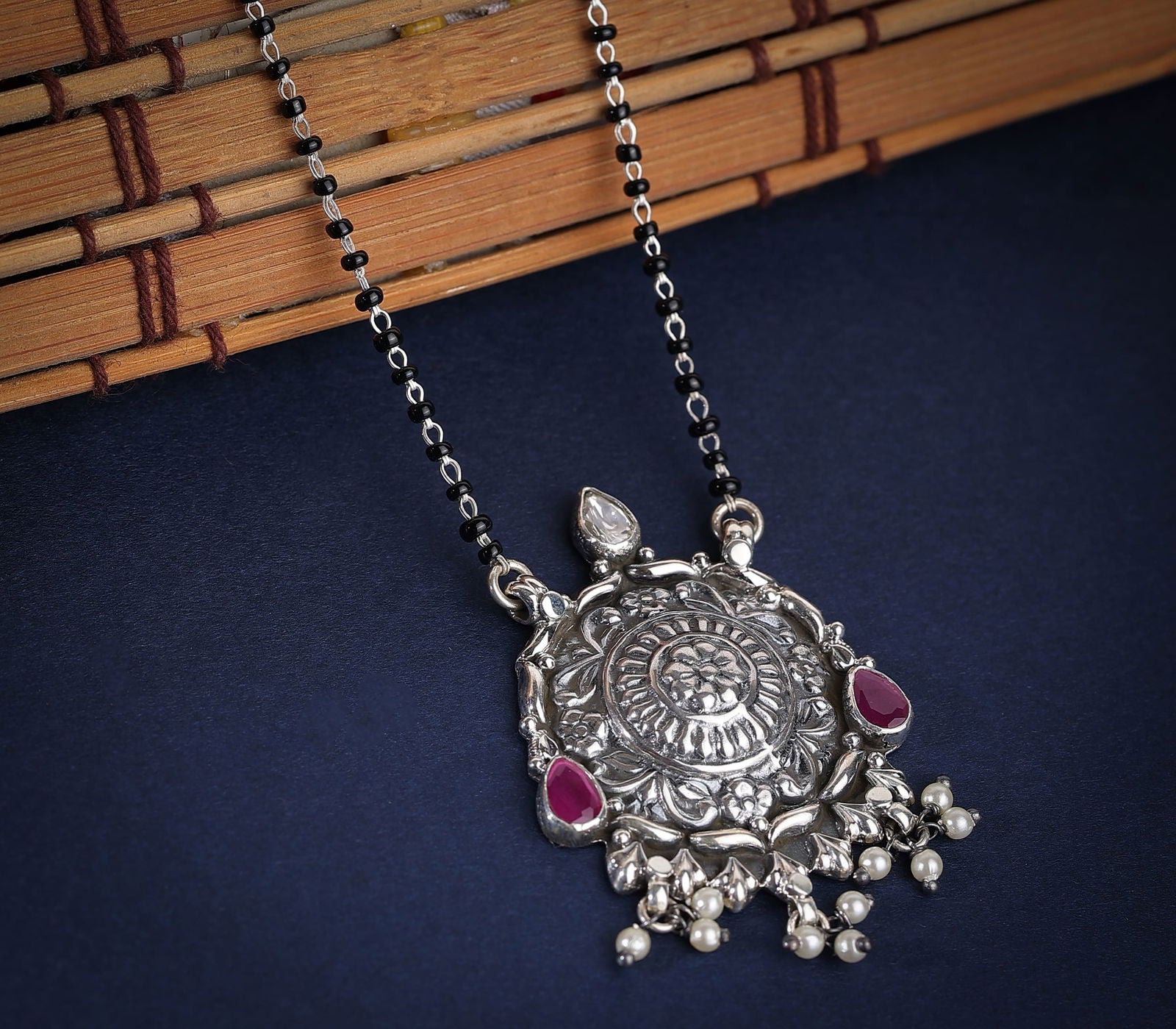 Dridha Antique Mangalsutra in 925 Sterling Silver DM104