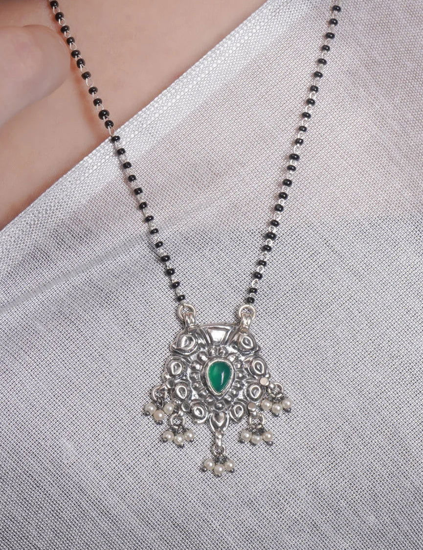 Dridha Antique Mangalsutra in 925 Sterling Silver DM113