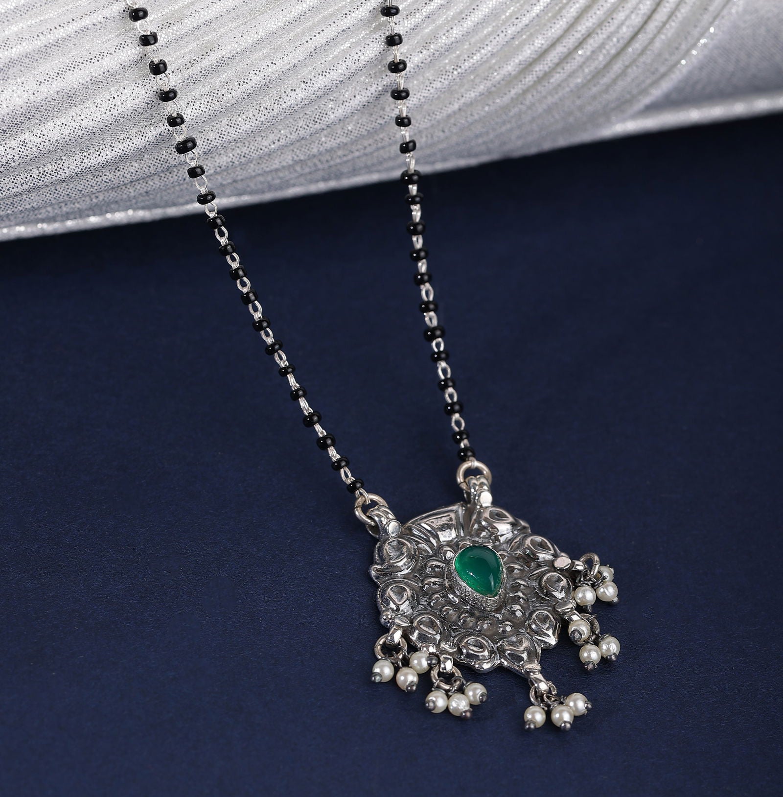Dridha Antique Mangalsutra in 925 Sterling Silver DM113