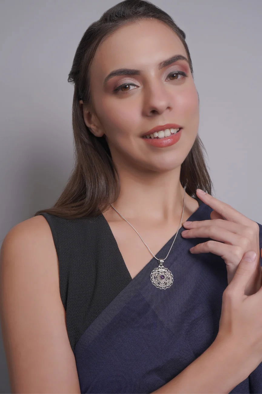 Dridha Antique Necklace in 925 Sterling Silver DM202
