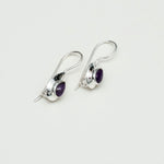Earring With Natural Amethyst Gemstone In 925 Sterling Silver 1
