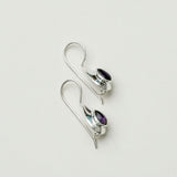 Earring With Natural Amethyst Gemstone In 925 Sterling Silver 1