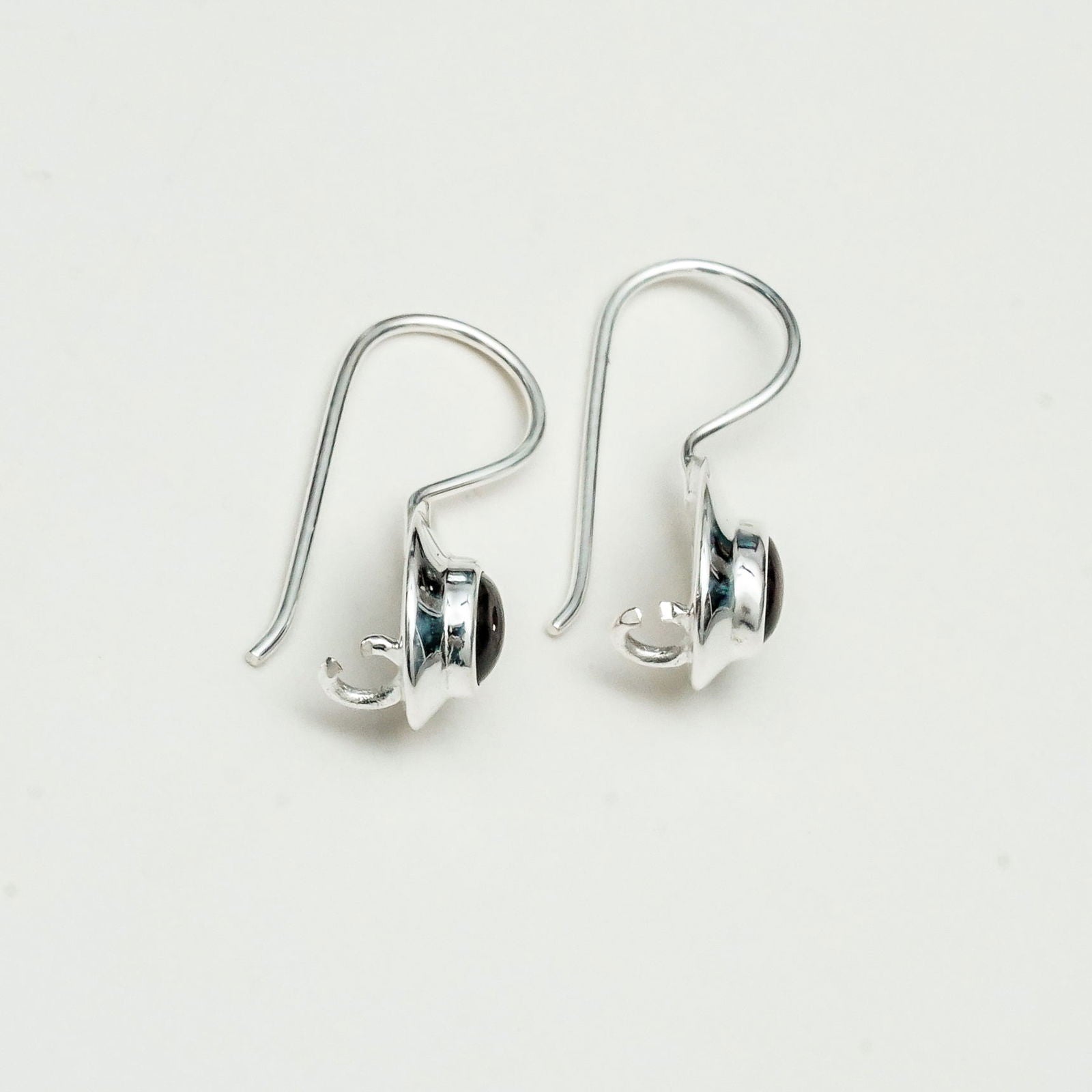 Earring With Natural Garnet Gemstone In 925 Sterling Silver 1