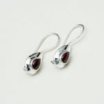 Earring With Natural Garnet Gemstone In 925 Sterling Silver 1