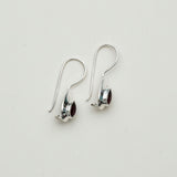 Earring With Natural Garnet Gemstone In 925 Sterling Silver 1