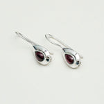 Earring With Natural Garnet Gemstone In 925 Sterling Silver 1