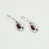 Earring With Natural Garnet Gemstone In 925 Sterling Silver 1