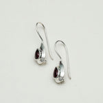 Earring With Natural Garnet Gemstone In 925 Sterling Silver 1