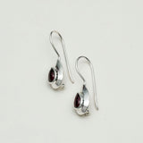 Earring With Natural Garnet Gemstone In 925 Sterling Silver 1
