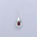 Earring With Natural Garnet Gemstone In 925 Sterling Silver 1