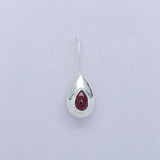 Earring With Natural Garnet Gemstone In 925 Sterling Silver 1