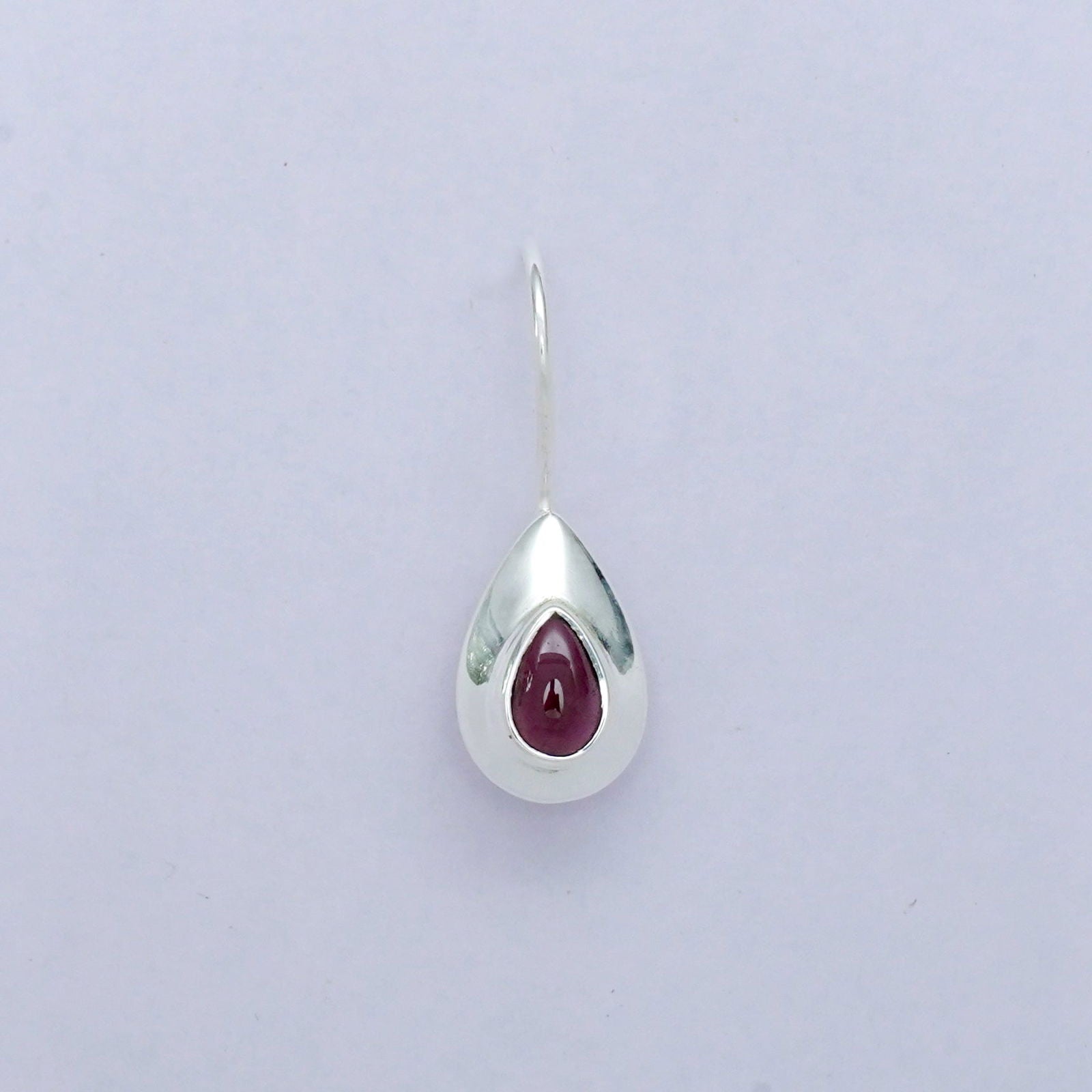 Earring With Natural Garnet Gemstone In 925 Sterling Silver 1