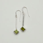 Earrings With Peridot Gemstone in 925 Sterling Silver Handmade