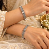 Tarini Beadwork Bangles (Pair) – 925 Sterling Silver