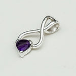 Elegant Pendant with Amethyst Gemstone in 925 Silver