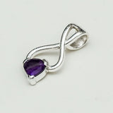 Elegant Pendant with Amethyst Gemstone in 925 Silver