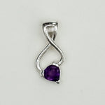 Elegant Pendant with Amethyst Gemstone in 925 Silver