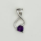 Elegant Pendant with Amethyst Gemstone in 925 Silver