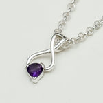 Elegant Pendant with Amethyst Gemstone in 925 Silver