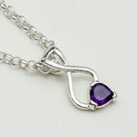 Elegant Pendant with Amethyst Gemstone in 925 Silver