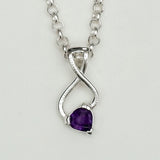 Elegant Pendant with Amethyst Gemstone in 925 Silver