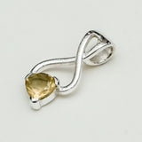 Elegant Pendant with Citrine Gemstone in 925 Silver