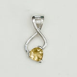 Elegant Pendant with Citrine Gemstone in 925 Silver