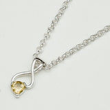 Elegant Pendant with Citrine Gemstone in 925 Silver