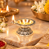 Mohnaa Shreepad 925 Sterling Silver Decorative Diya