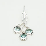 Handmade Pendant With Blue Topaz Gemstone In 925 Sterling Silver