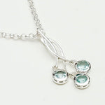 Handmade Pendant With Blue Topaz Gemstone In 925 Sterling Silver