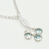 Handmade Pendant With Blue Topaz Gemstone In 925 Sterling Silver
