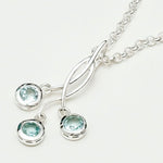 Handmade Pendant With Blue Topaz Gemstone In 925 Sterling Silver