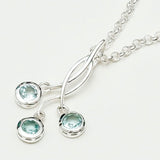 Handmade Pendant With Blue Topaz Gemstone In 925 Sterling Silver