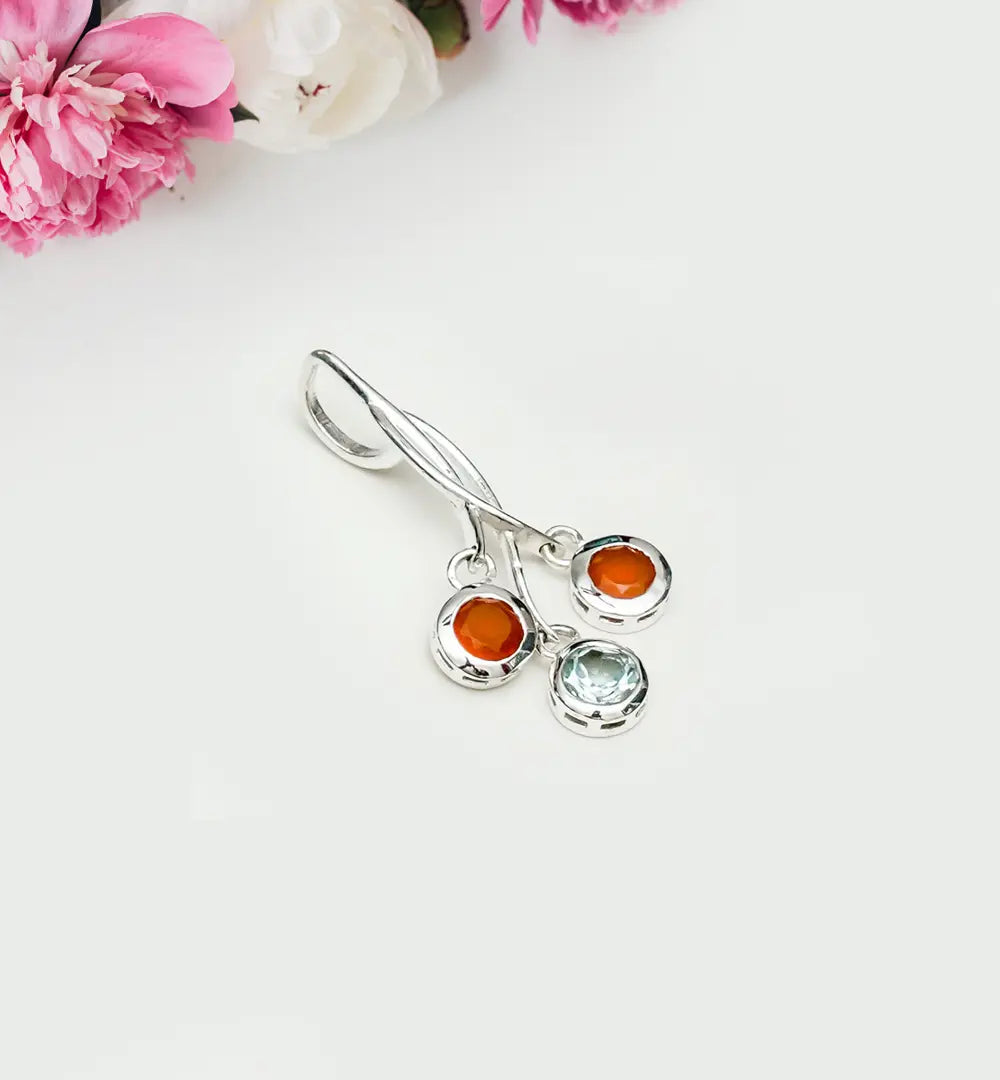 Handmade Pendant With Multi Stone In 925 Sterling Silver