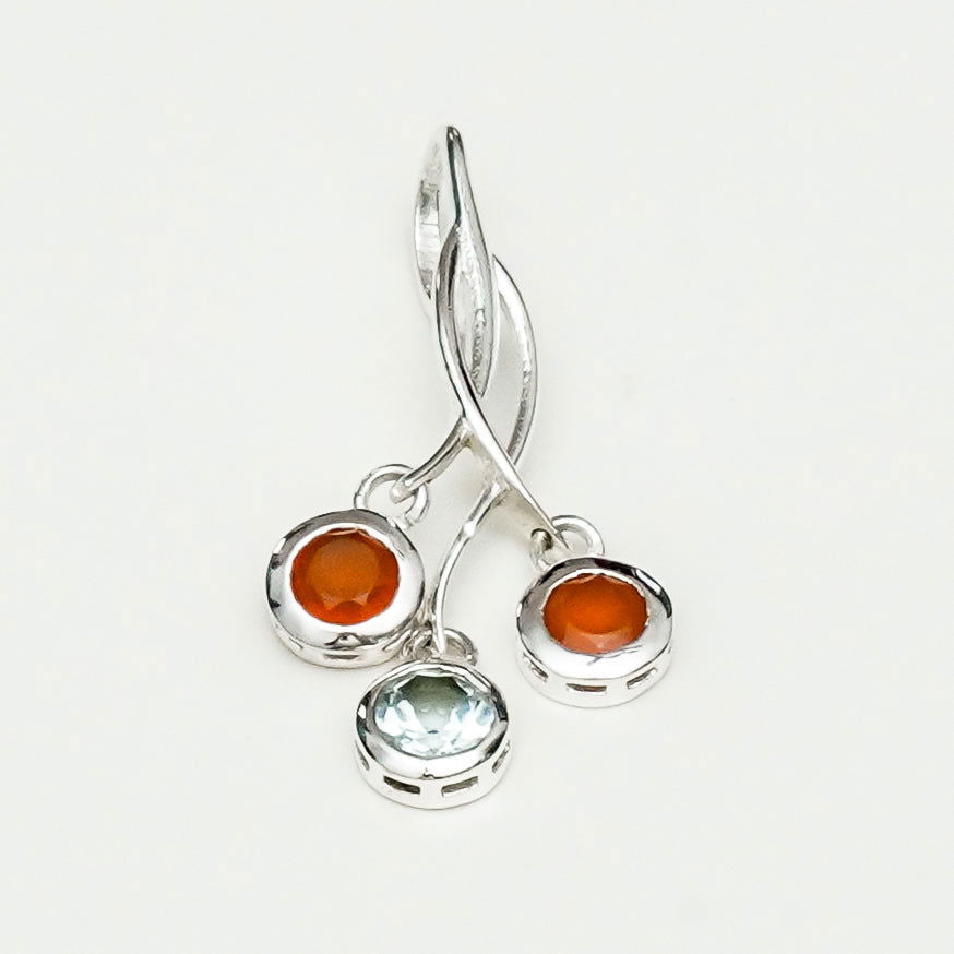 Handmade Pendant With Multi Stone In 925 Sterling Silver