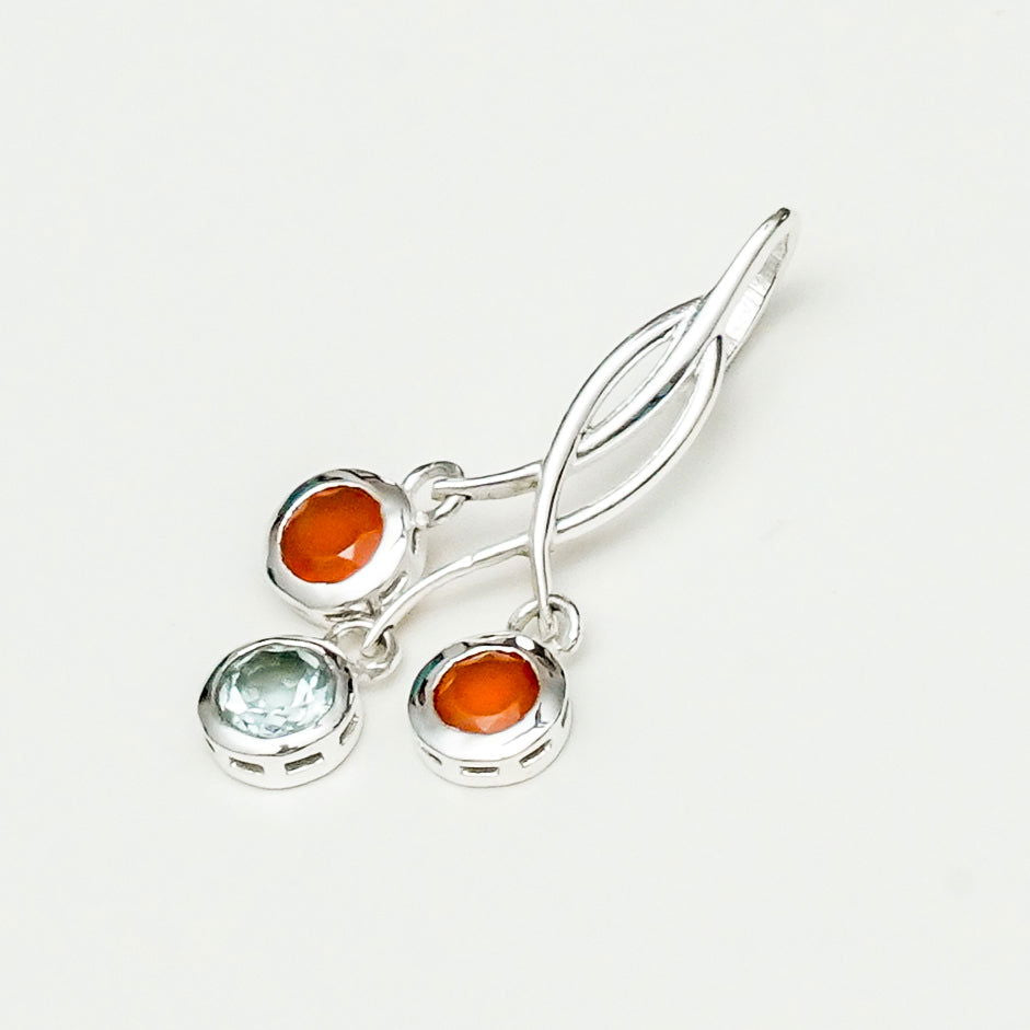 Handmade Pendant With Multi Stone In 925 Sterling Silver