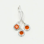Handmade Pendant With Orange Stone In 925 Sterling Silver