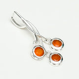 Handmade Pendant With Orange Stone In 925 Sterling Silver