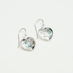Heart Earrings With Semi Precious BlueTopaz Gemstone Solid 925 Sterling Silver