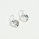 Heart Earrings With Semi Precious BlueTopaz Gemstone Solid 925 Sterling Silver