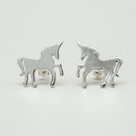 Horse Minimalist Earring In 925 Sterling Silver